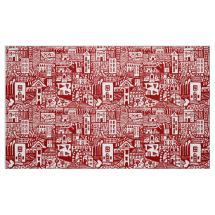 Tissu Rêve urbain - Ruby Red