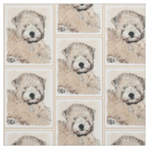 Tissu Revêtu doux Roue Peinture Terrier Art original