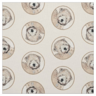 Tissu Revêtu doux Roue Peinture Terrier Art original