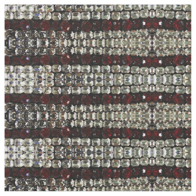 Tissu Rhinestones - rouge et clair (Fermer)