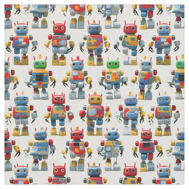 Tissu Robots de jouets (Fermer)