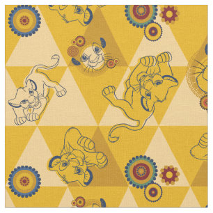 Tissu Roi Lion Simba on Triangle Motif
