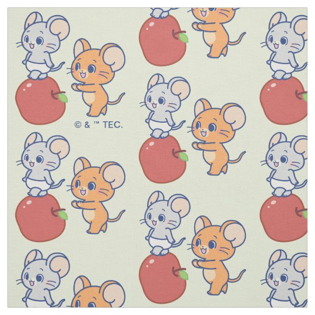Tissu Rollage Anime Tuffy et Jerry Apple (Échantillon)