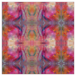 TISSU ROSE COLORÉE FUCHSIA BLEU ABSTRAIT