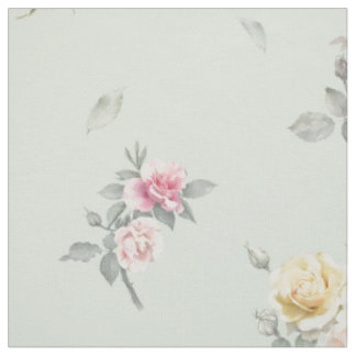 Tissu Rose de sauge douce aquarelle florale