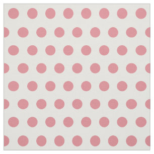 Tissu rose et blanc de métier de point de polka