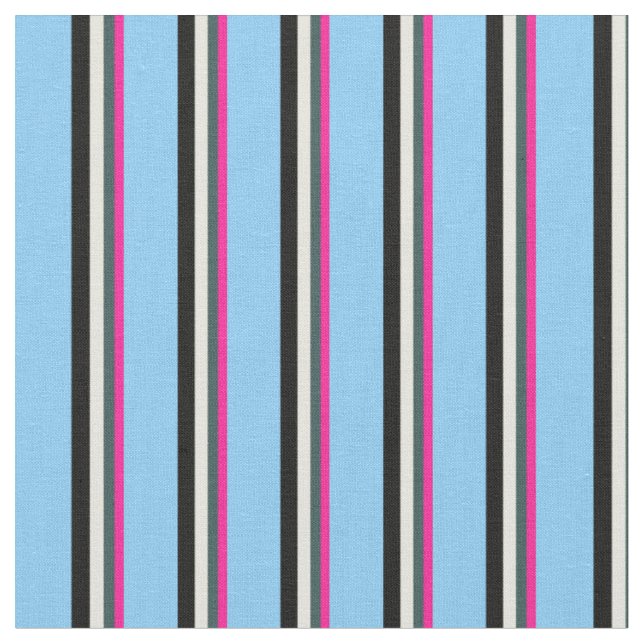 Tissu Rose profond, gris ardoise, beige, noir et bleu ci (Fermer)
