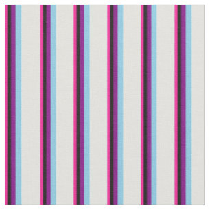 Tissu Rose profond, noir, pourpre, bleu ciel et cyan cla