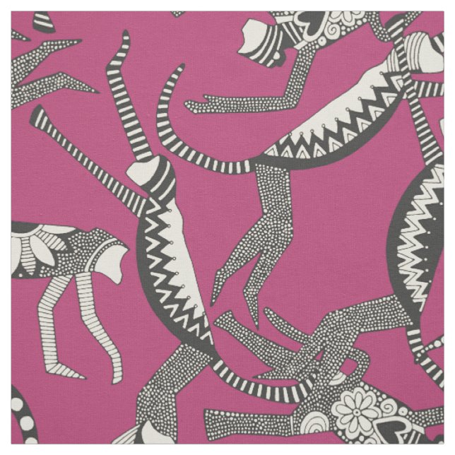 Tissu rose singe (Échantillon)