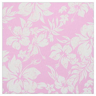 Tissu Rose tropical floral hawaïen de Pareau de ketmie