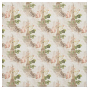 Tissu rose vintage de roses de Paris