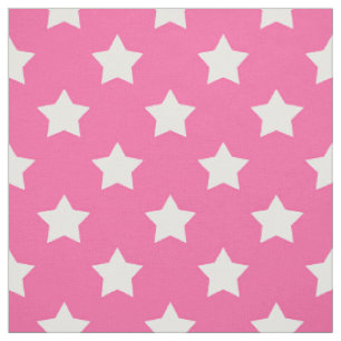 Tissu Rose White Stars Motif Textile décoratif