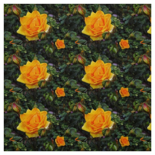 Tissu Roses jaunes (Échantillon)