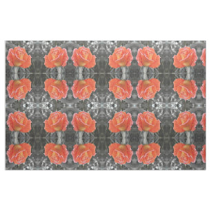 Tissu roses orange Tissu, textile de maison coloré