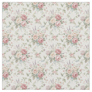 Tissu Roses Pastel Élégantes Shabby Chic