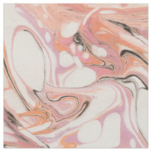 Tissu Rosy  Motif en marbre d'eau Abstrait
