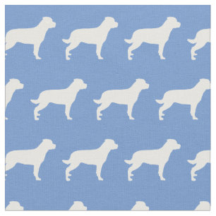 Tissu Rottweiler Rottie Dog Silhouette Animal bleu clair