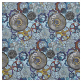 Tissu Roues Steampunk engrenages cogs regarder face moti