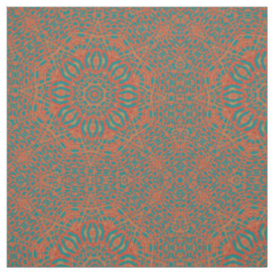 Tissu Rouge bleu Kaleidoscope Motif d'impression géométr