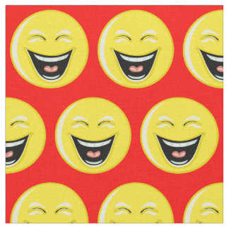 Tissu Rouge brillant avec rire