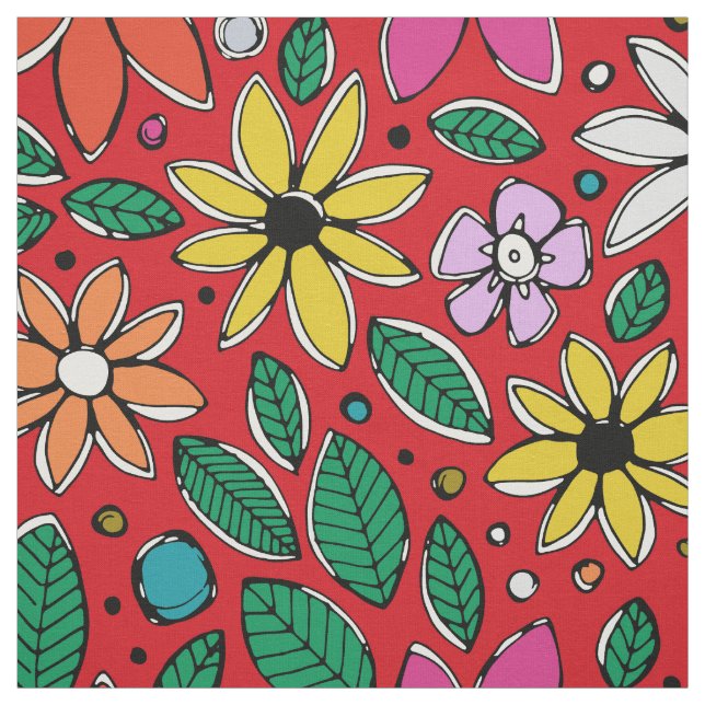 Tissu rouge ditoire sauvage (Échantillon)