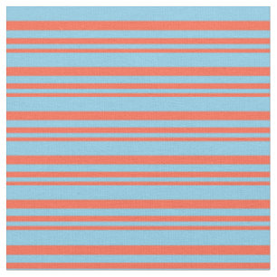 Tissu Rouge et bleu ciel Motif à carreaux/rayures