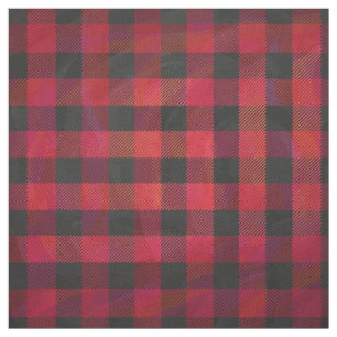 Tissu Rouge et noir À damiers plaid