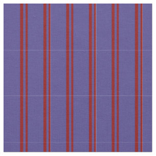 Tissu Rouge foncé et Ardoise foncée Bleu rayures