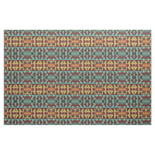 Tissu Rouge foncé Orange Turquoise Turquoise Vert Éthiqu