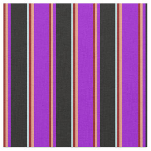 Tissu Rouge foncé, Saumon foncé, Violet foncé, Noir & Bl
