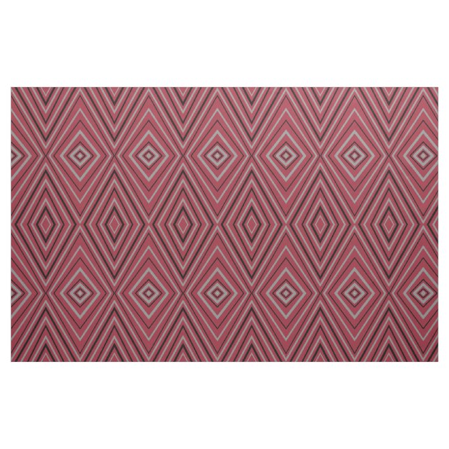 Tissu rouge moderne de conception de diamant (Fat Quarter)