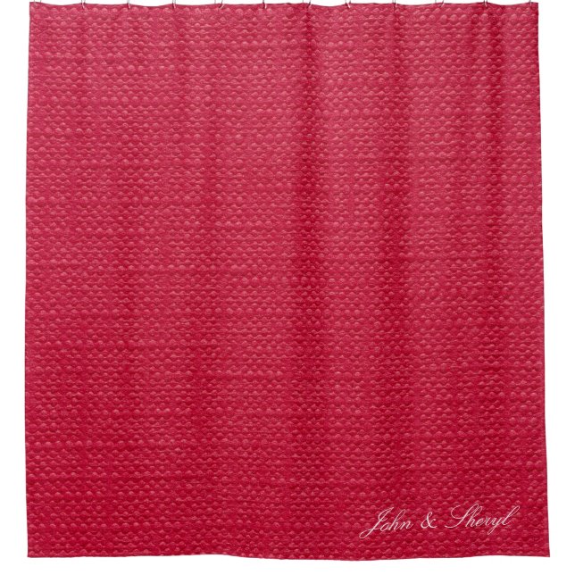 Tissu rouge moderne look Douche rideau (Devant)