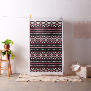 Tissu Rouge Noir Blanc Humpes Tribales Fabric Africain