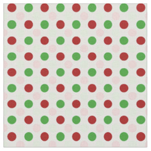 Tissu rouge-rose vert mignon de pois