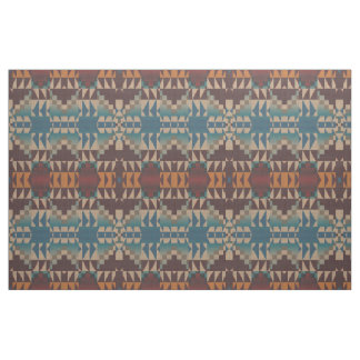 Tissu Rouge Taupe Brown Turquoise Bleu Orange