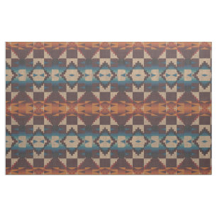 Tissu Rouge Turquoise Bleu Taupe Brown Orange