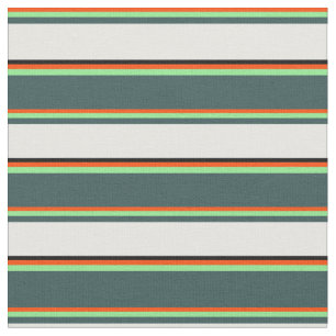Tissu Rouge, Vert clair, Gris, Crème à la menthe et Noir