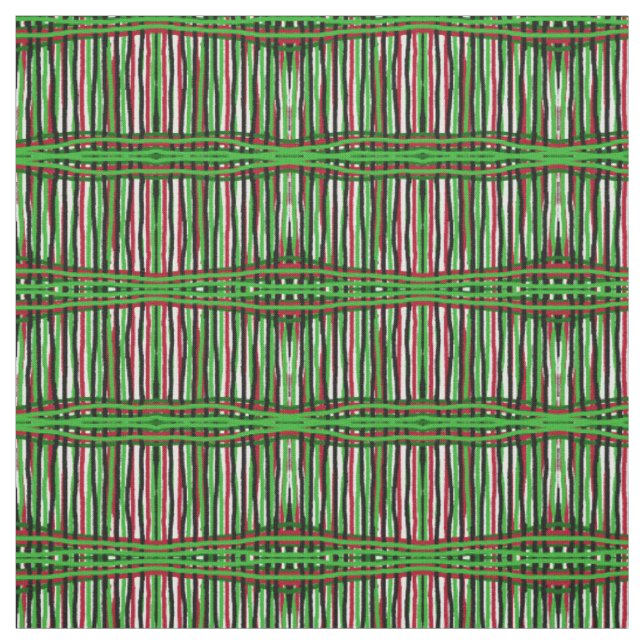 Tissu - Rouge/Vert/Noir/Blanc (Échantillon)