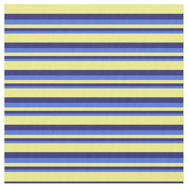 Tissu Royal Blue, Midnight Blue & Yellow Motif (Fermer)