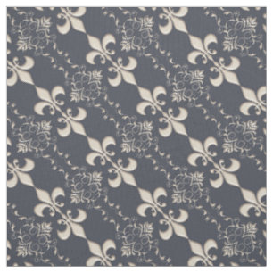 Tissu Royal, motif de Fleur de Lis