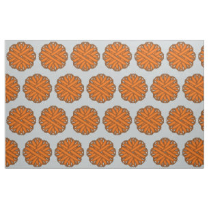 Tissu Ruban aux fleurs orange par Kenneth Yoncich