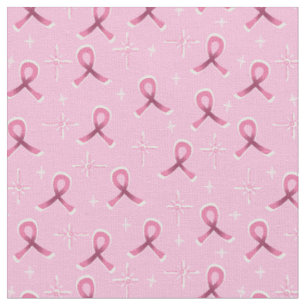 Tissu Ruban rose pour cancer du sein rose