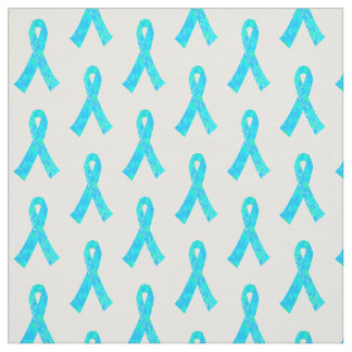 Tissu Ruban turquoise de motif de casse-tête de bleu de