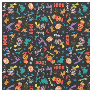 Tissu Rue Sésame Motif d'Halloween
