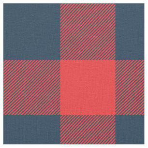 Tissu Russe Marine et Red Buffalo Plaid