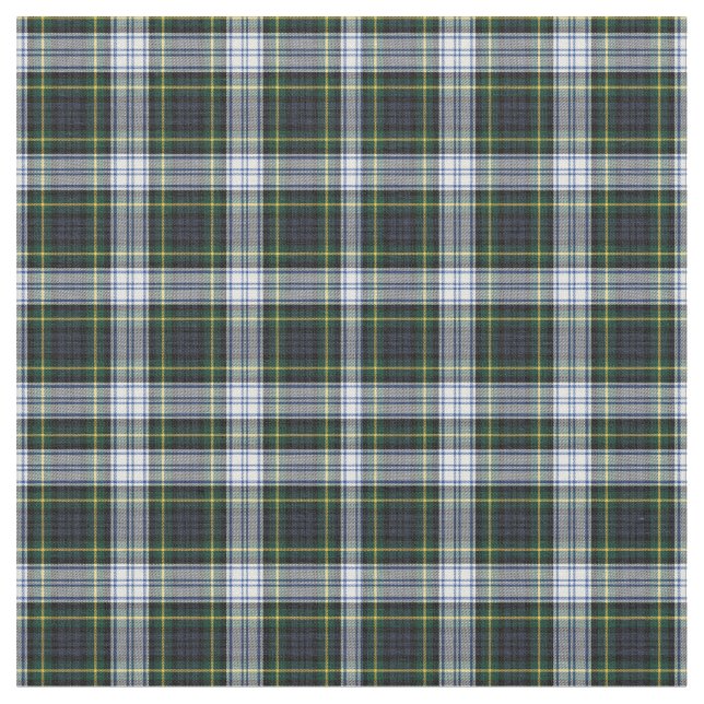Tissu Rustique Plaid Gordon White Green Check Tartan (Fermer)