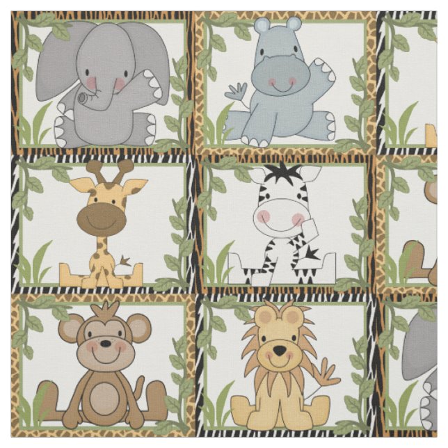 Tissu Safari Animaux (Échantillon)