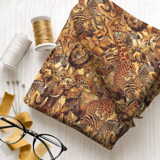 Tissu Safari de collection d'animaux sauvages ID1149