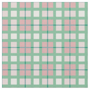 Tissu Sage vert et rose tartan cellule motif écossais