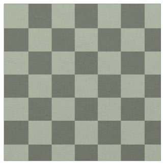 Tissu Sage Vert foncé Damier Damassé